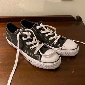 Black and white sneakers